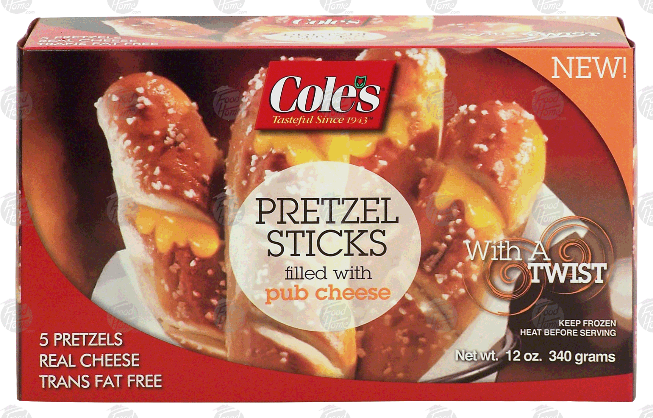 Cole's With A Twist pretzel sticks filled with pub cheese, 5 pretzels Full-Size Picture